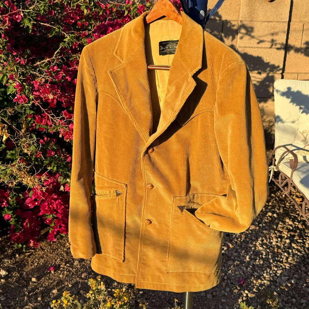 Thick Corduroy Western Suit Jacket